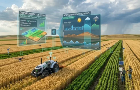 Machine Learning Algorithms for Crop Yield Prediction and Weather Forecasting